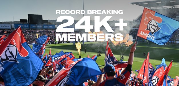 Newcastle Knights celebrate historic Membership Record