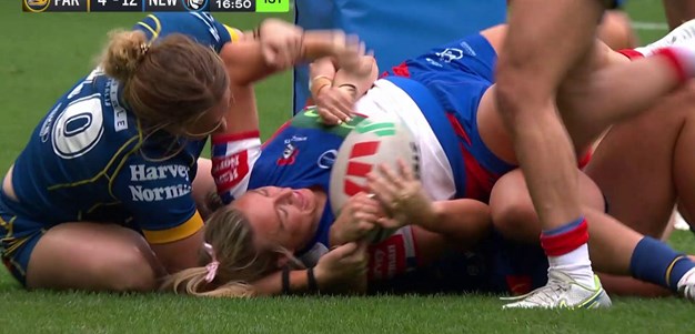 Higgins crashes over